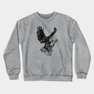 SEEMBO Eagle Playing Guitar Guitarist Musician Music Band Crewneck Sweatshirt